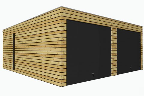 Dřevěná dvojgaráž 6,3x6 m
