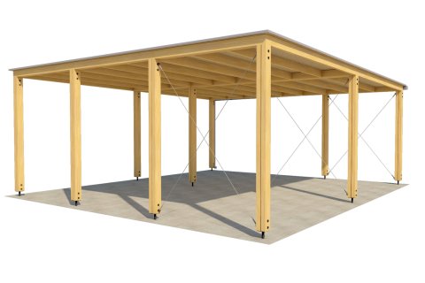 Přístřešek na auto 6x6 m