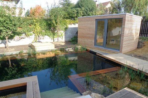 Venkovní dřevěná sauna 3,5x2 m