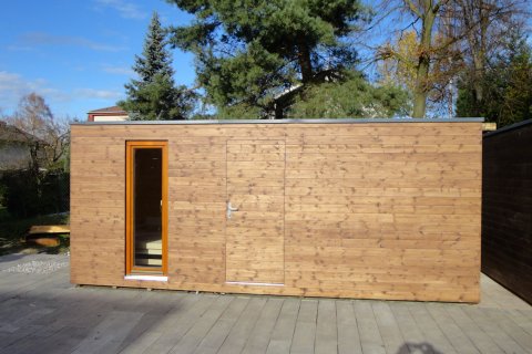 Venkovní dřevěná sauna 4x2,5 m